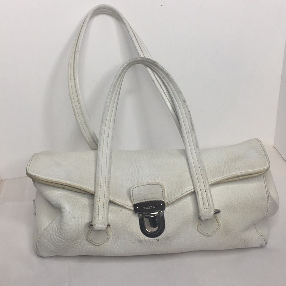 Prada Nappa barrel bag in Bianca ( white)